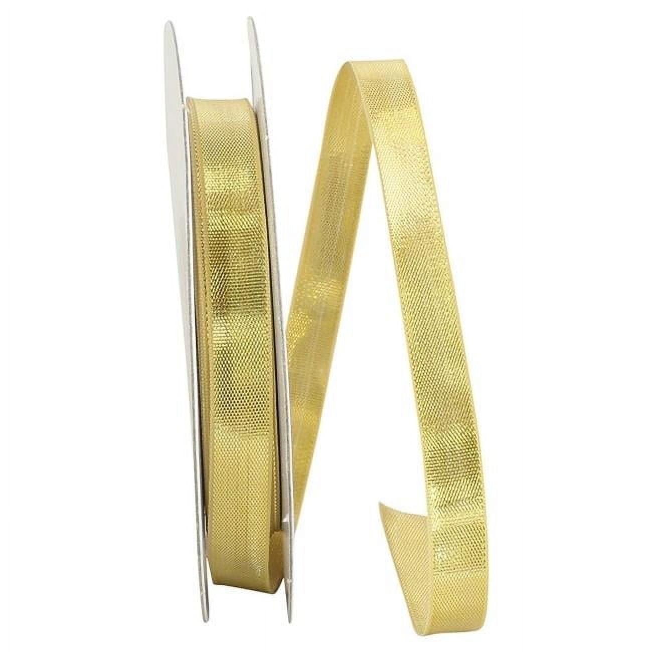 5/8"X25Yds Maribel Gold Wired Edge Ribbon