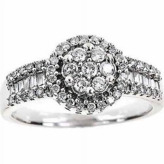 5/8-carat T.w. Round And Baguette White