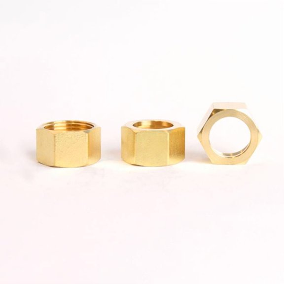 Homeplus 4016792 0.625 x 0.625 in. Compression Brass Nut - Pack of 5