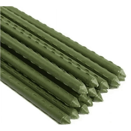 5/8 in. Dia x 60 in. H Sturdy Steel Garden Stakes Plastic Coated Plant Stakes for Climbing Plants (10-Packs)
