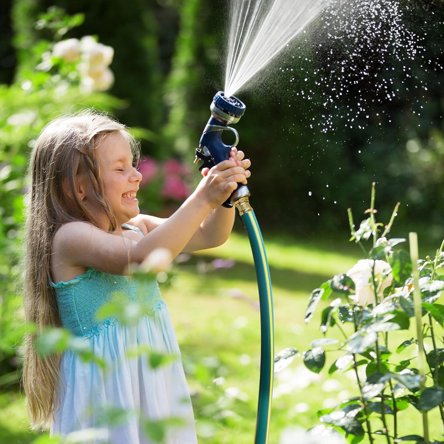 5/8 in. x 25 ft. Heavy Duty Garden Hose - Kink , No Leaking, Brass Aluminum Ends for Yard & Household