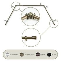 5/8 inch Bay Curtain Rod 20"-36", 38"-72" - Antique Gold