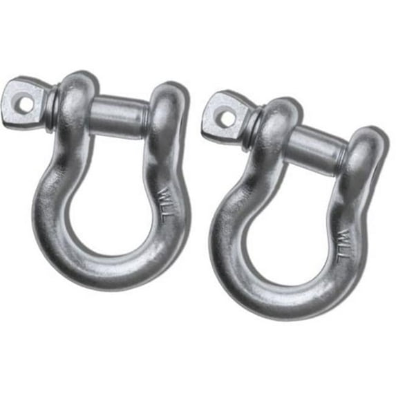 5/8 inch UTV D-SHACKLES - GALVANIZED (PAIR) (4X4 VEHICLE RECOVERY)