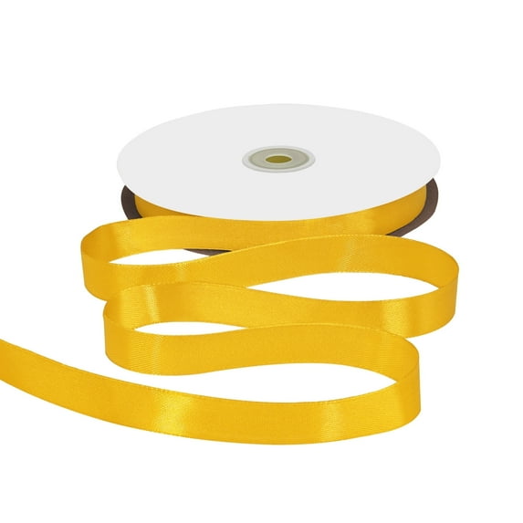 5/8 inches 100 Yard Satin Ribbon for Gift Wrapping, Wedding, Crafts, Christmas,Easter, Floral, Hair, Invitation Decorations and More Yellow