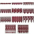 thumbnail image 1 of 5/8" to 5 1/8" Burgundy Maroon Embroidery Venice Lace Trim DIY Sewing by Yard, 1 of 1