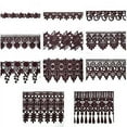 thumbnail image 1 of 5/8" to 5-1/8" Wide Plum Eggplant Floral Embroidery Venice Lace Trim DIY by Yard, 1 of 1