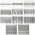 thumbnail image 1 of 5/8" to 5-1/8" Wide Silver Floral Embroidery Venice Lace Guipure Trim by Yard, 1 of 1