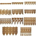 thumbnail image 1 of 5/8" to 5-1/8" Wide Tan Taupe Floral Embroidery Venice Lace Guipure Trim by Yard, 1 of 1