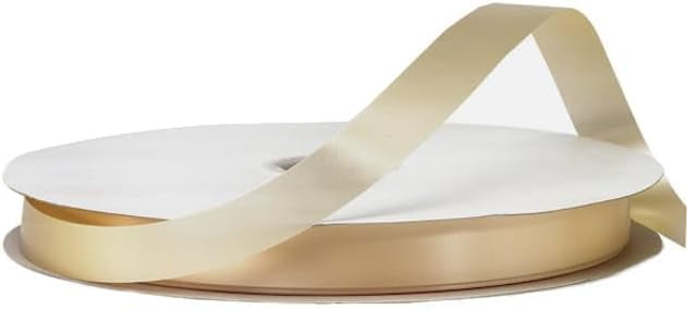 Tan Striped Ribbon 5/8