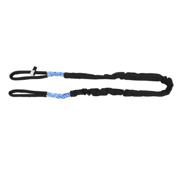 5/8" x 12' BLUE Eye & Eye Synthetic Super Sling w/ Protective Cordura Sleeve (Vertical 9450/ Choker 8030/ Basket 18,900 lbs WLL) Auto Hauling, Towing, Rigging