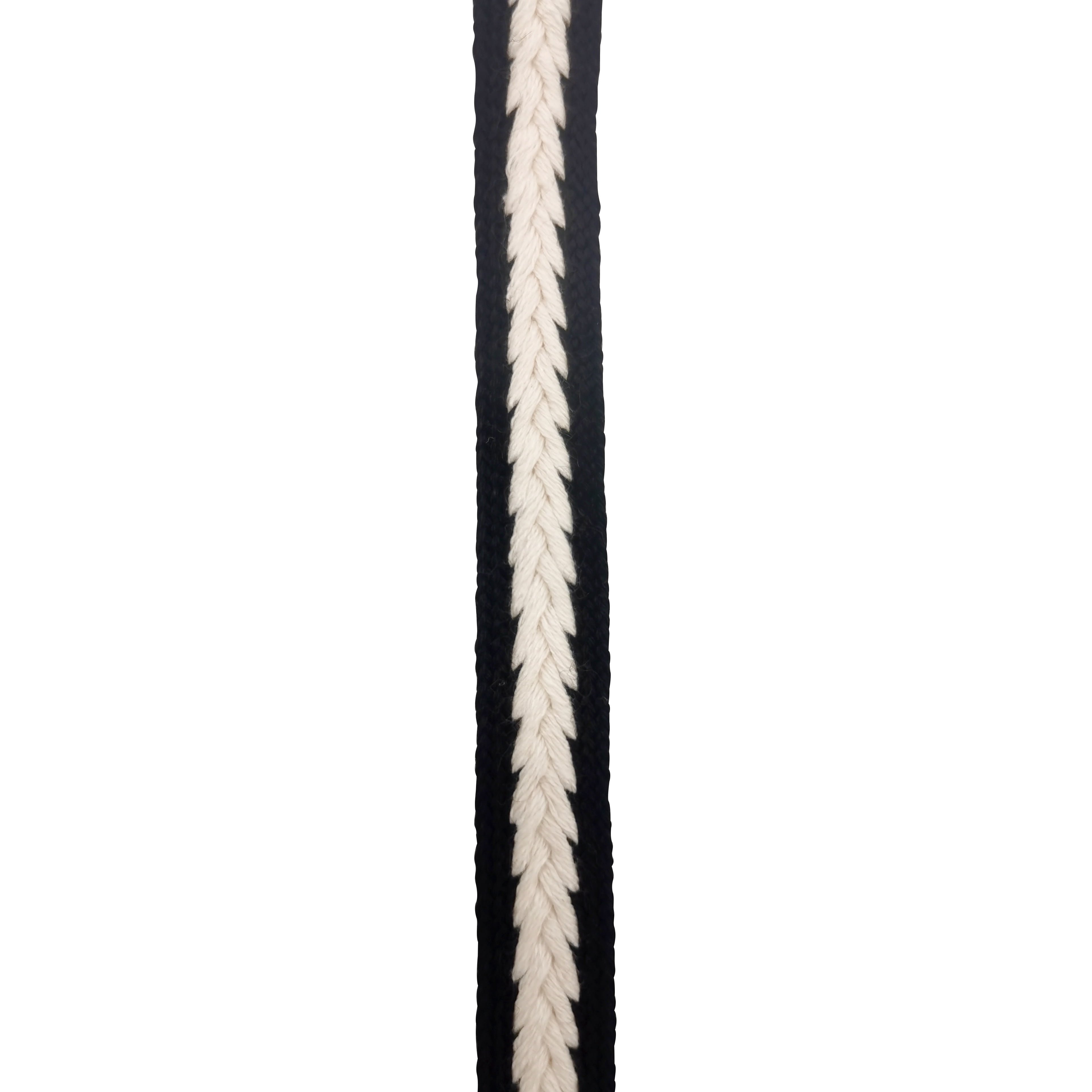 Celebrate It 5/8" x 3yd. Ivory & Black Braided Rope Ribbon - Non-Wired with Braided Selvage, Polyester, Ideal for Gift Wrapping, Baskets & Decorative Crafts, 12 Pack