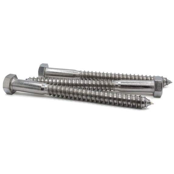 5/8" x 4 1/2" Lag Screws / 18-8 Stainless Steel - 25 Piece Carton