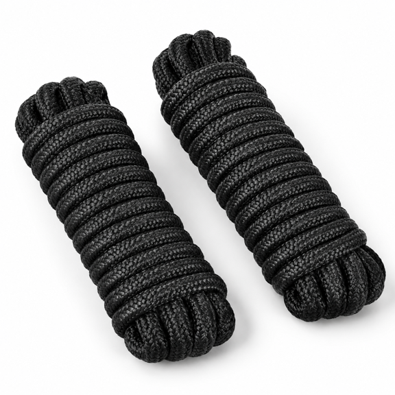 5/8" x 50' (Pack of 2) Double Braided Nylon Marine-Grade Boat Dock Line