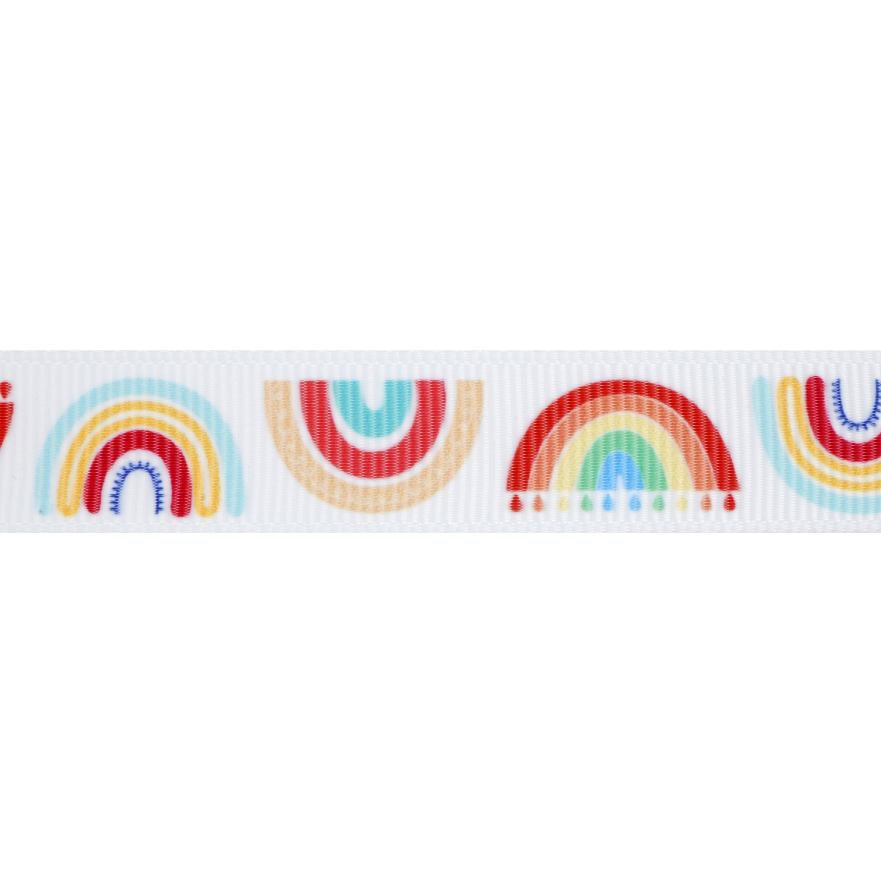 Colorful Rainbow Grosgrain Ribbon - 5/8'' x 7 yd