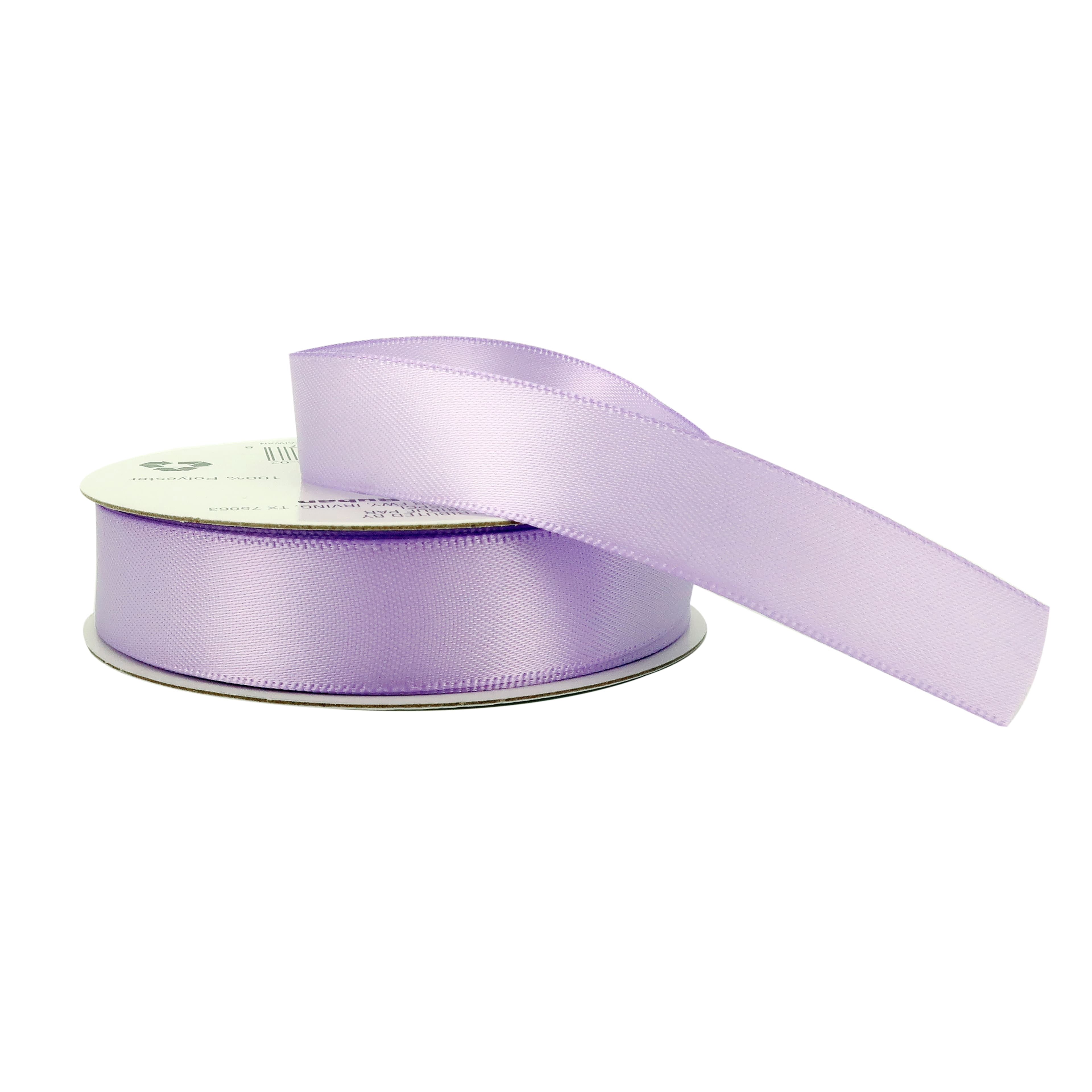 5/8" x 7yd Lavender Double Faced Satin Ribbon by Celebrate It – Smooth Polyester Finish - Non-Wired with Woven Edge - 12 Pack