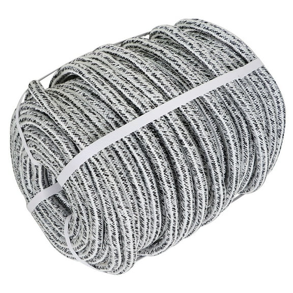 5/8 x200FT High Force Braided Polyester Arborist Tree Rope, 24 Strand Bull Rope, Extra Abrasion Resistant, UV Resistant Heavy Duty Tree Rope for Swings,Camping(Blue and White)