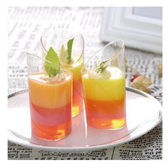 OULII Pastry Cups Transparent Premium Design 5Pcs For Snacks At Parties