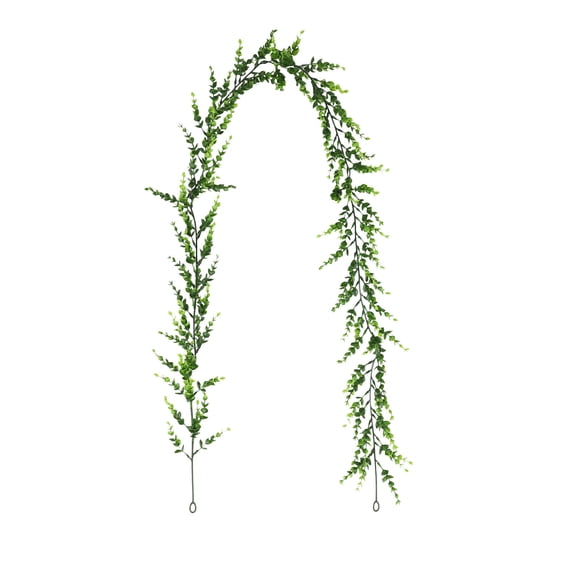 5.84Ft Artificial Ivy Garland – Green Hanging Vines with Lifelike Leaves for Table, Mantel, and Indoor Decor