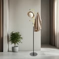 thumbnail image 1 of 5.84ft Coat Rack Stand, Freestanding Coat Rack with 5 Hooks Gold, 1 of 14