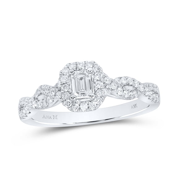 5/8CT-DIA ANA M 1/4CT-EME ENGAGEMENT SINGLE HALO