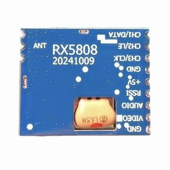 5.8Ghz RX5808 Wireless Audio Video Receiver Module 8CH Audio Video Receiver Module with Audio SPI Mode,1 * Receiver Module,Random Color
