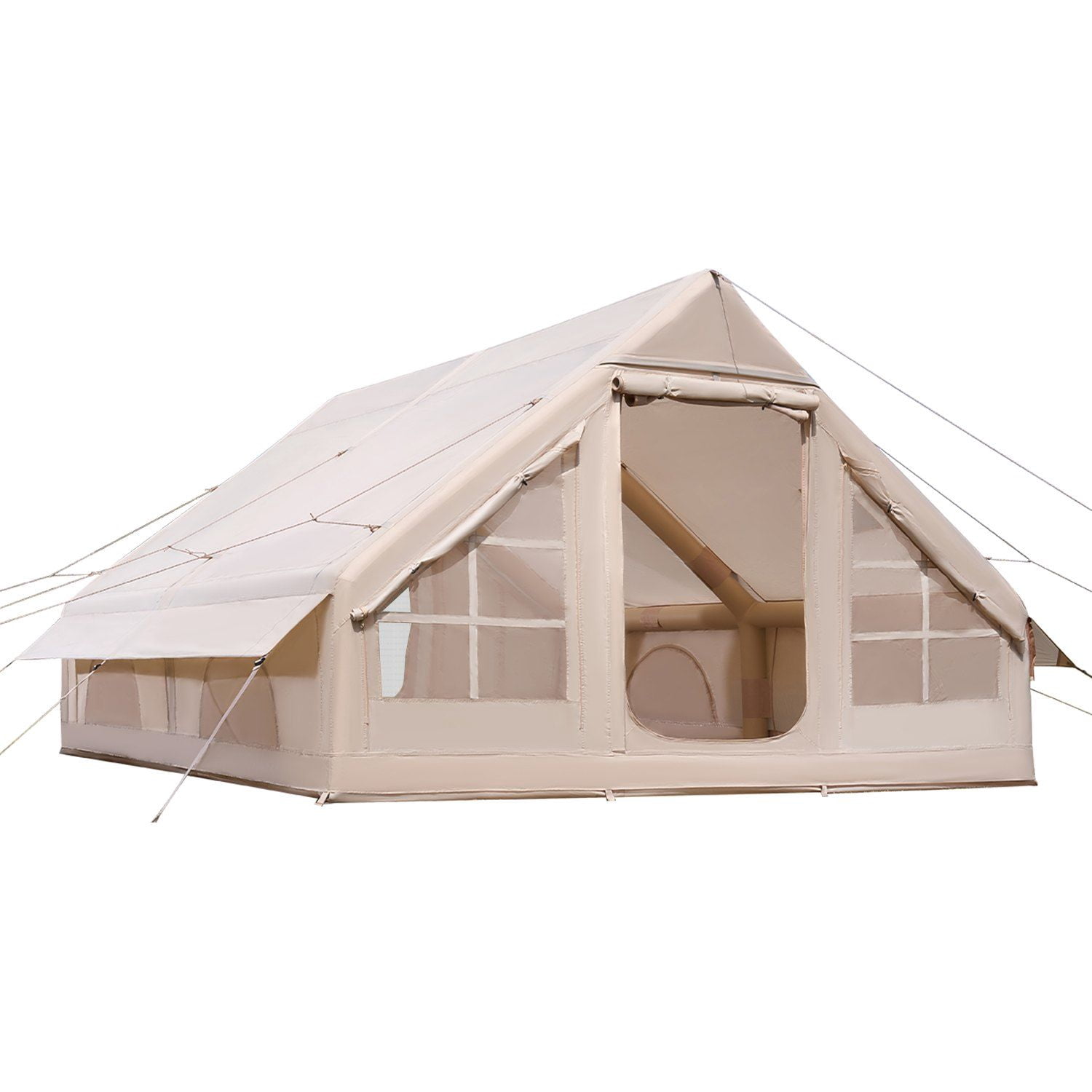 5-8P Air Tent w/Pump & Stove Jack, 300D Oxford, 2D/4W, Storage Bag