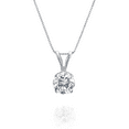 thumbnail image 1 of 5/8ct tw Diamond Solitaire Pendant Necklace in 14k White Gold, 1 of 2