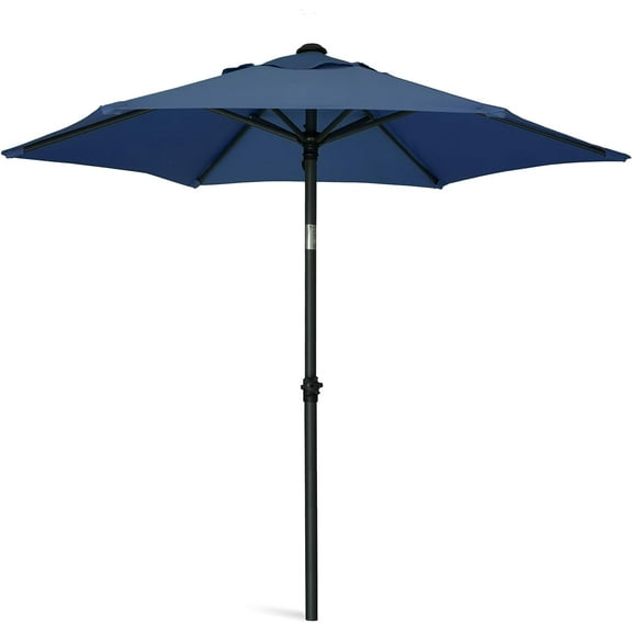5.8ft Patio Umbrella Outdoor Table Umbrellas with Push Button Tilt, UPF50+ Premium Steel Pole and Ribs for Deck, Lawn, Garden, Backyard & Pool