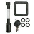 5/8in Trailer Hitch Receiver Pin Lock with 2in Silencer Pad Tubular