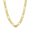 thumbnail image 1 of 5.8mm Diamond-Cut 14k Yellow Gold Plated Flat Figaro Choker Chain Necklace, 18 inches, 1 of 7