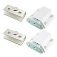 thumbnail image 1 of 5-8mm Glass Door Magnetic Touch Catch Latch Plastic White with Clamp 4 Set, 1 of 4