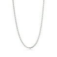 thumbnail image 1 of 5.8mm Oxidized .925 Sterling Silver Silver Round Rolo Chain Necklace, 22 inches, 1 of 7