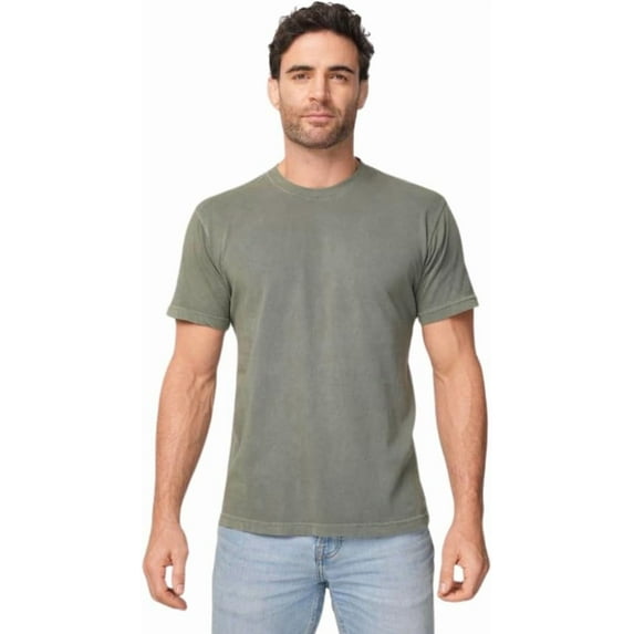 5.8oz Mid-Weight Pigment Dyed Unisex Short Sleeve Crewneck Tee 100% Combed Cotton Shirt Decorator Blanks Style 400