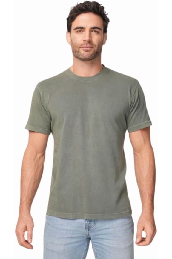 5.8oz Mid-Weight Pigment Dyed Unisex Short Sleeve Crewneck Tee 100% Combed Cotton Shirt Decorator Blanks Style 400