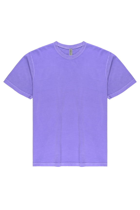 5.8oz Mid-Weight Pigment Dyed Unisex Short Sleeve Crewneck Tee 100% Combed Cotton Shirt Decorator Blanks Style 400
