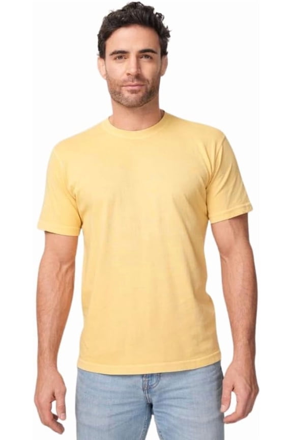 5.8oz Mid-Weight Pigment Dyed Unisex Short Sleeve Crewneck Tee 100% Combed Cotton Shirt Decorator Blanks Style 400