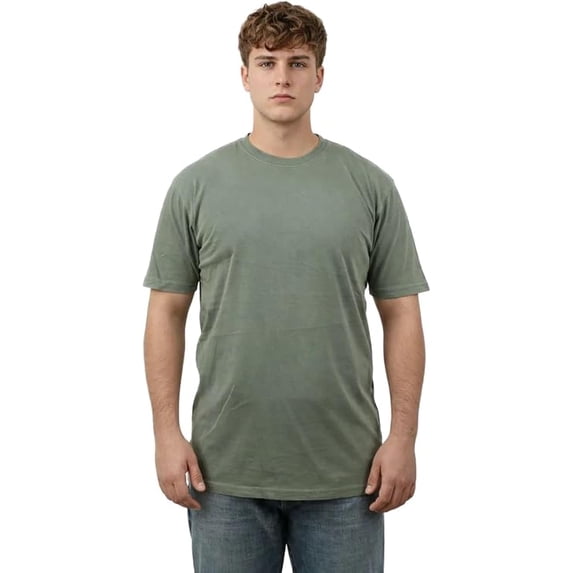 Milltex Adult Unisex Midweight Pigment Dyed Short Sleeve T-Shirt Combed Cotton Blank Tee