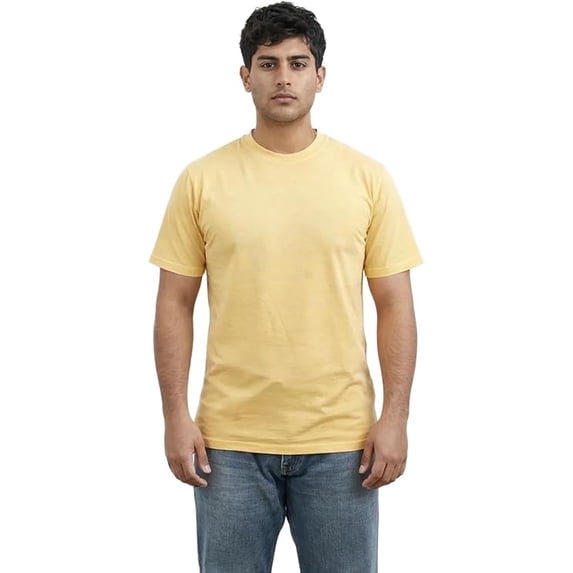 Milltex Adult Unisex Midweight Pigment Dyed Short Sleeve T-Shirt Combed Cotton Blank Tee