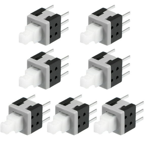 5.8x5.8x10mm PCB DIP Tact Tactile Push Button Switch Self Lock 6 Pin 7PCS