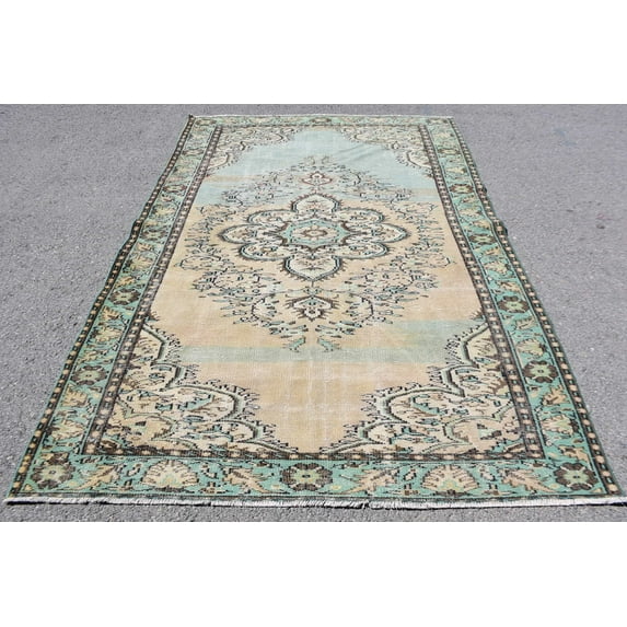 5.8x8.8 ft Large Rug, Kitchen Rug, Antique Rug, Turkish Rug, Vintage Rug