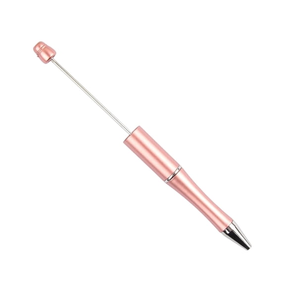 5.9" 1mm beadable pens,5ml Plastic Bead Ballpoint DIY Cute Cool Pens Black Ink for Women Men Bridal Graduation Gift Office Supplies(Pink)