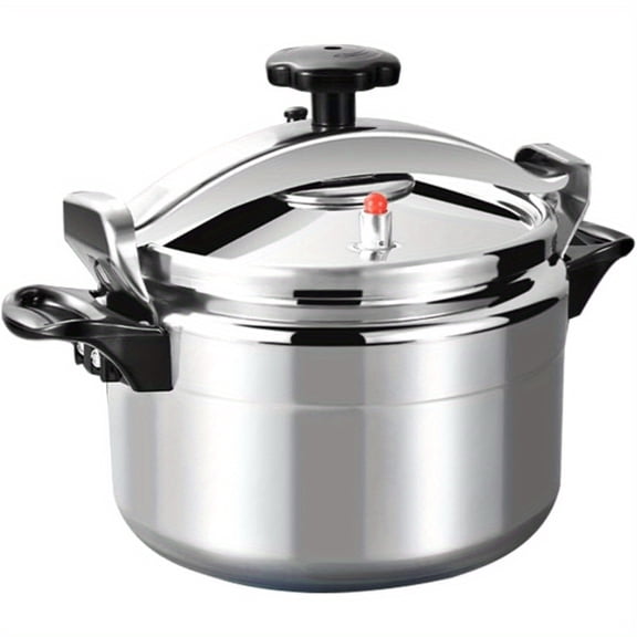 5/9.5QT Aluminum Pressure Cooker And Everyday Stew Pot - One-Twist Lock Lid, Quick Stew And Soup Making - Gas Compatible - Great For Family Meals
