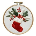 thumbnail image 1 of 5.9" Christmas Embroidery Kit DIY Handmade, Embroidery Kit, Embroidery Kit For Beginners, 1 of 9