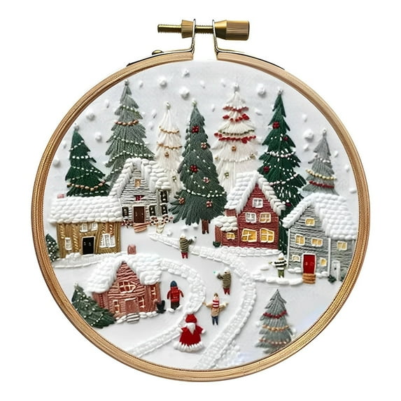 5.9" Christmas Embroidery Kit DIY Handmade, Embroidery Kit, Embroidery Kit For Beginners