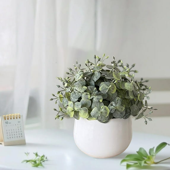 5.9" Christmas Table Decorations Mini Artificial Potted Christmas Plants Cute Potted Plant Decorations for Living Room Window Sill Desktop Decor