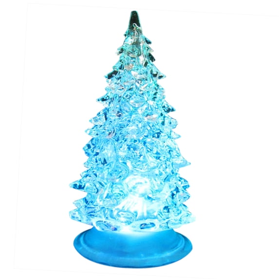 5.9" Christmas Tree Night Light 1pcs Acrylic LED Xmas Tree Decoration for Tabletop Bedroom Decor & Holiday Gifts