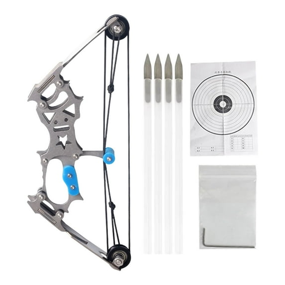 5.9" Compound Bow and Arrow Set, Archery Bow Set Left and Right Hand, Cool Gadget, RH/LH, for Target Shooting Outdoor Sports Fun Games