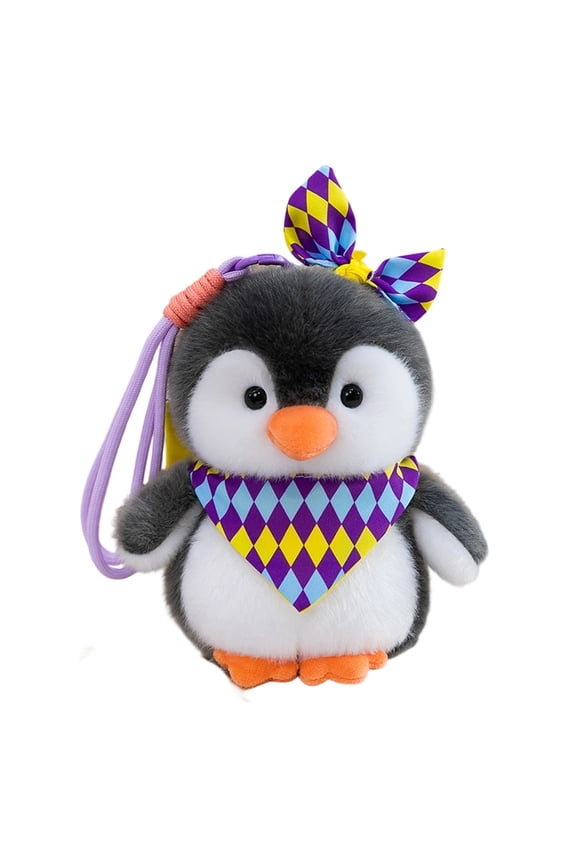 5.9" Cute Little Penguin Plush Doll Pendant and Table Companion, Soft Penguin Stuffed Animal for Birthday Gifts, Adorable Bag Charm and Valentine's Day Gifts for and Fans, A
