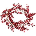 thumbnail image 1 of 5.9 FT Christmas Red Berry Garland, Artificial Red and Burgundy Berry Christmas Garland for Indoor Outdoor Home Fireplace Decoration for Winter Holiday New Year Decor (Burgundy), 1 of 17