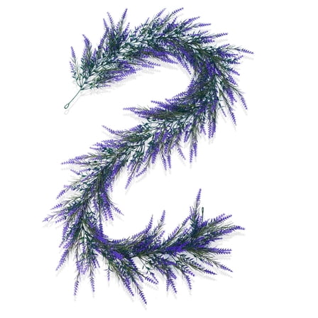 5.9 FT Lavenders Decorative Vines ,71-Inch Artificial Purple Garland, Bendable Plastic Branches, Indoor/Outdoor Floral Accent for Front Doors, Mantels, Patios, Weddings & Year-Round Home Decor